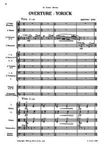 Geoffrey Bush: Overture: Yorick Score