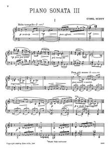 Scott: Sonata No.3 For Piano