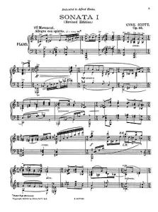 Scott: Sonata No. 1 Op.66 for Piano