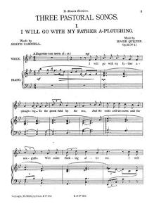 Roger Quilter: Three Pastoral Songs Op.22 (High Voice/Piano)