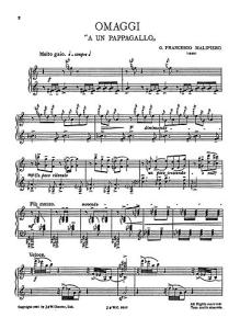 Malipiero: Omaggi for Piano Solo