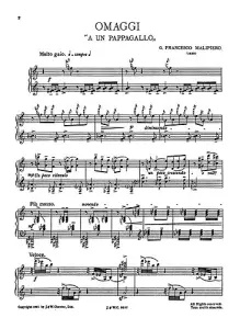 Malipiero: Omaggi for Piano Solo