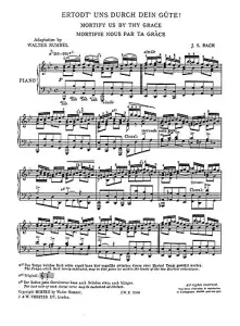 J.S.Bach/Walter Rummel: Mortify Us By Thy Grace