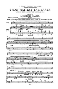 J. Baptiste Calkin: Thou Visitest The Earth