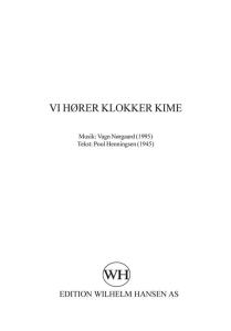 Vagn Nørgaard: Vi Hører Klokker Kime (SATB)