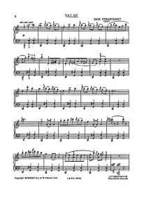 Igor Stravinsky: Waltz From The Soldier's Tale (Piano)