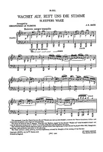 J.S. Bach: Sleepers Wake for Piano