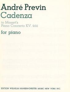 W.A. Mozart/Andre Previn: Cadenza (Third Movement - Piano Concerto In D Minor K.