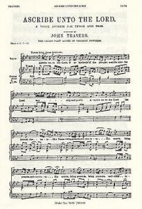John Travers: Ascribe Unto The Lord
