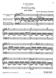 Paul De Maleingreau: Toccata- Offrande Musicale Op.18 No.3