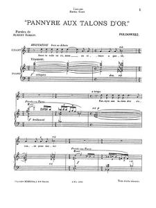 Poldowski: Pannyre Aux Talons D'or for Voice with Piano acc.