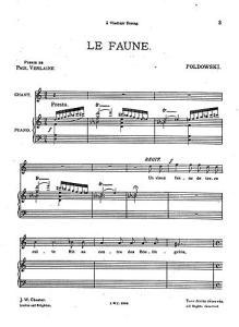 Poldowski: Le Faune for Voice with Piano acc.