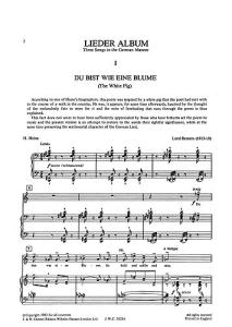 Lord Berners: Three Songs In The German Manner