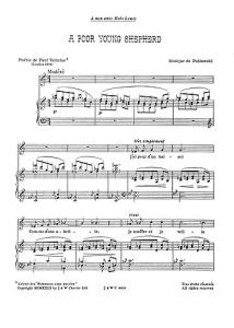 Poldowski: A Poor Young Shepherd for Voice with Piano acc.
