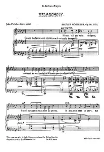 Goossens: Melancholy from 'Three Songs Op.26' for Medium Voice and Piano