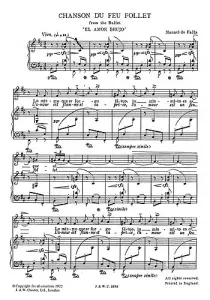 Manuel De Falla: Cancion Del Fuego Fatuo