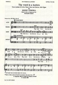 Henry Purcell: Thy Word Is A Lantern