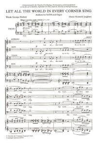 Kenneth Leighton: Let All The World In Every Corner Sing