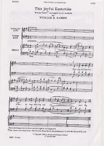 William H. Harris: This Joyful Eastertide