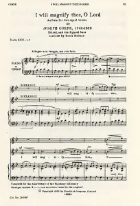 Joseph Corfe: I Will Magnify Thee, O Lord