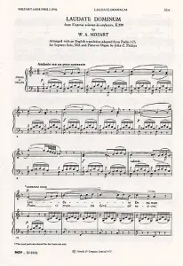 Wolfgang Amadeus Mozart: Laudate Dominum (SSSA)