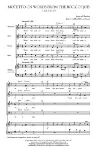 Samuel Barber: Motetto on Words from the Book of Job