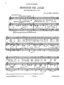 Goossens: Searching For Lambs. Song for Voice and Piano