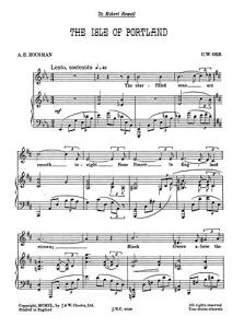 C.W. Orr: The Isle Of Portland for High Voice and Piano