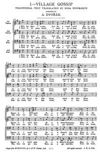 Antonin Dvorak: Village Gossip (TTBB)