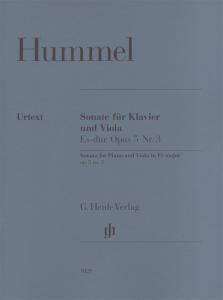 Johann Nepomuk Hummel: Sonata for Piano and Viola in Eb Major Op.5 No.3