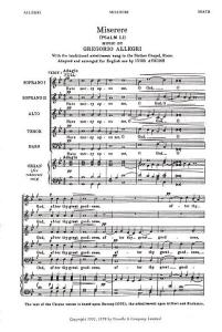 Gregorio Allegri: Miserere (Psalm LI)
