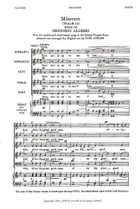 Gregorio Allegri: Miserere (Psalm LI)