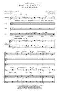 Kirke Mechem: They That Mourn (Requiem) From Suite For Chorus Op. 69