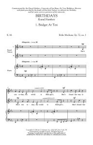 Kirke Mechem: Birthdays/Round Numbers Op.72