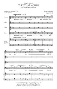 Kirke Mechem: They That Mourn (Requiem) From Suite For Chorus Op. 69