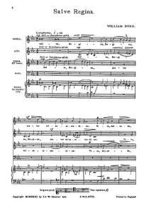 Byrd: Salve Regina for SATB Chorus