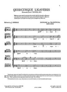 Giovanni Palestrina: Quodcumque Ligaveris (SSATBB)