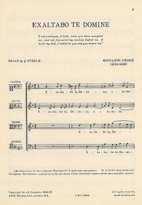 Giovanni Croce: Exaltabo Te Domine