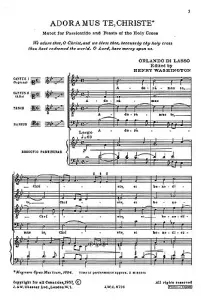 Orlando De Lassus: Adoramus Te, Christe