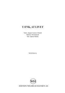 Bjarne Martin: Tænk, At Livet (SAB)