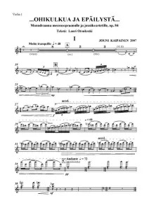 Jouni Kaipainen: &hellip;OHIKULKUA JA EP&Auml;ILYST&Auml;&hellip; (Parts)