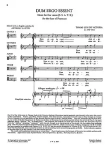 Victoria: Dum Ergo Essent SSATB