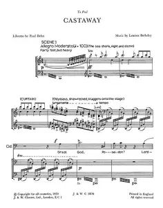 Lennox Berkeley: Castaway (Vocal Score)