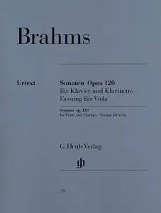 Johannes Brahms: Sonatas For Piano And Clarinet (Or Viola) Op.120, 1 and 2 (Vers