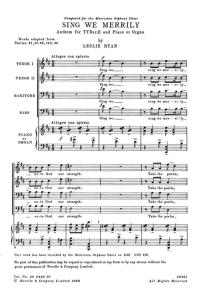 Leslie Ryan: Sing We Merrily Unto God