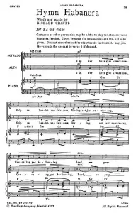 Richard Graves: Hymn Habanera (2-Part)
