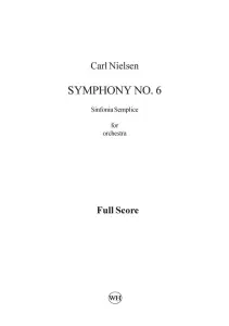 Carl Nielsen: Symphony No.6 'Sinfonia Semplice' (Score)