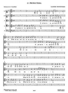 Monteverdi, C O Primavera Ssatb