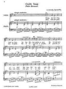 Anton Arensky: Cradle Song Op.59 No.5