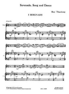 Thackray, R Serenade, Song And Dance Oboe And Piano